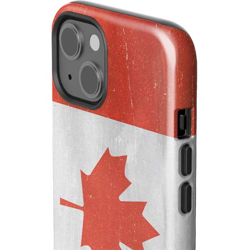 Canada Flag Distressed iPhone 14 Impact Case